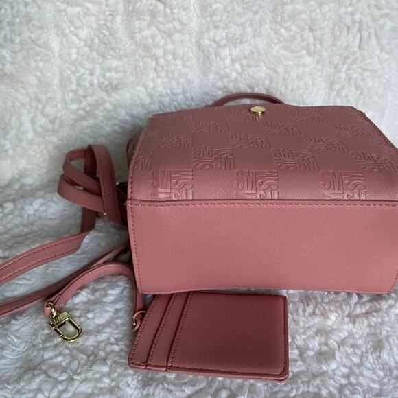 Brand New Classic STEVE MADDEN Pink BLUSH Dome Handbag Purse Satchel Vegan - Picture 5 of 9
